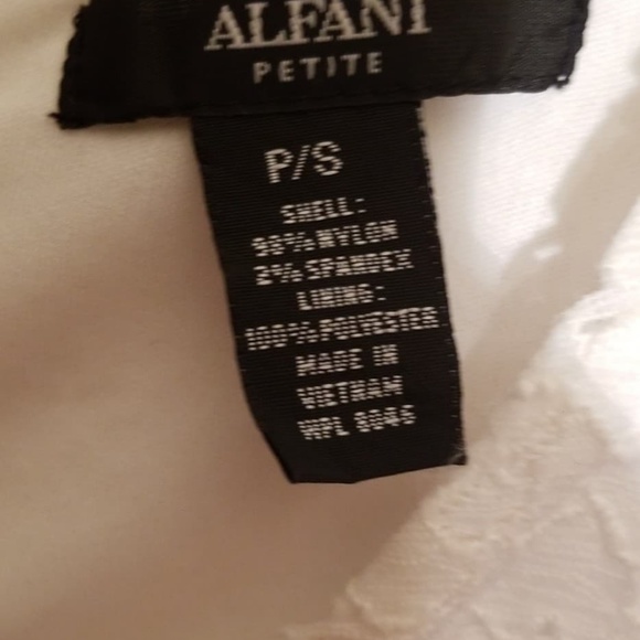 White lace Alfani lightweight sleeveless shift P/S - Picture 4 of 4